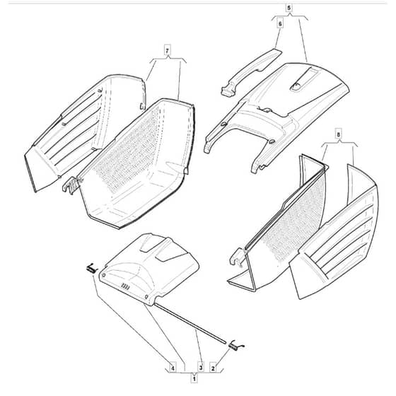 5310 PD BW SILENT - 2009 - 291577043/U - Mountfield Rotary Mower Grass Bag Diagram