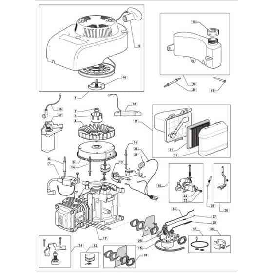 5310 PD ES - 2009 - 294538543/M09 - Mountfield Rotary Mower WBE0701 Engine Diagram