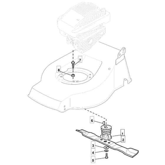 5310 PD INOX - 2009 - 291592043/M09 - Mountfield Rotary Mower Blade Diagram