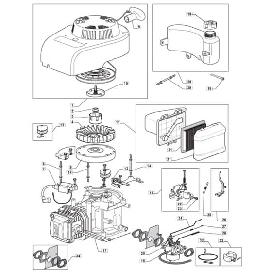 5310 PD INOX - 2009 - 291592043/MI9 - Mountfield Rotary Mower Engine Diagram