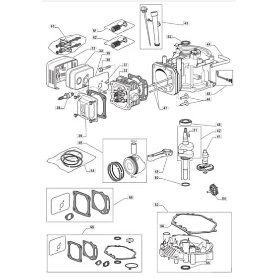 531 PD 4S AVS - 2010 - 290553043/M10 - Mountfield Rotary Mower Engine WBE0704 Diagram