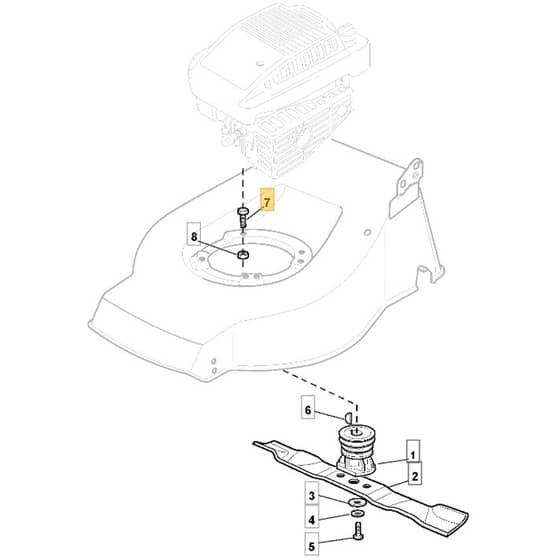 5320 PD 4S INOX - 2009 - 291592023/M09 - Mountfield Rotary Mower Blade Diagram