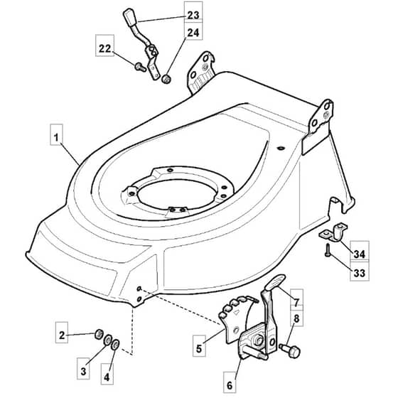 5330 PD - 2009 - 294538033/M09 - Mountfield Rotary Mower Deck Diagram