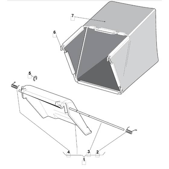 5330 PD BW - 2009 - 294537033/M09 - Mountfield Rotary Mower Grass Bag Diagram