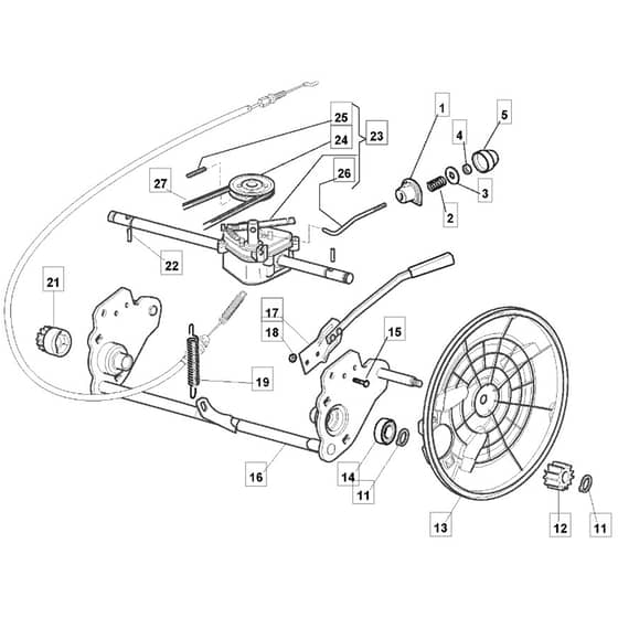5330 PD BW - 2010 - 294537033/MTF - Mountfield Rotary Mower Transmission Diagram
