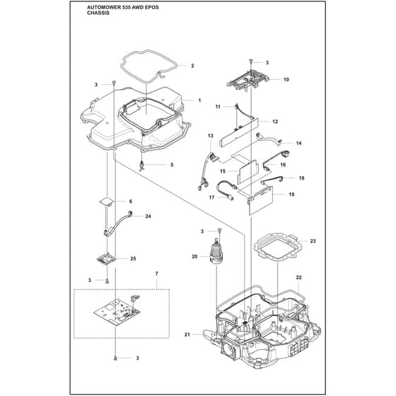 Husqvarna 535 AWD EPOS - 970745503 - Chassis / Frame