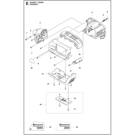 Husqvarna 535iRX - 967850605 - Housing