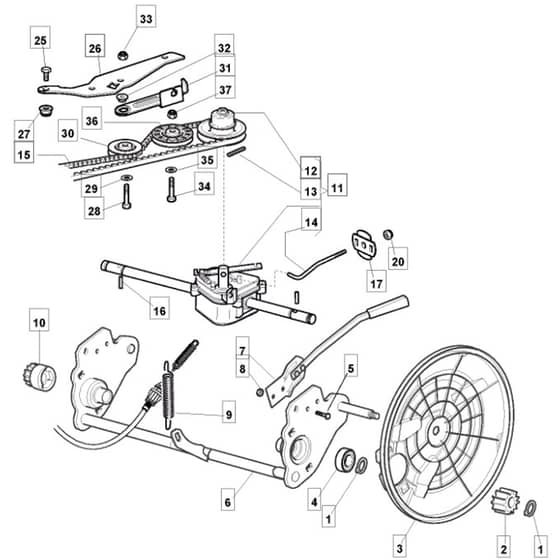 5365 TRHV - 2010 - 291597033/MFR - Mountfield Rotary Mower Transmission Diagram