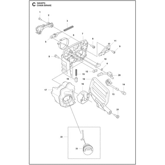 Husqvarna 540i XP G - 970568012 - Chain Brake