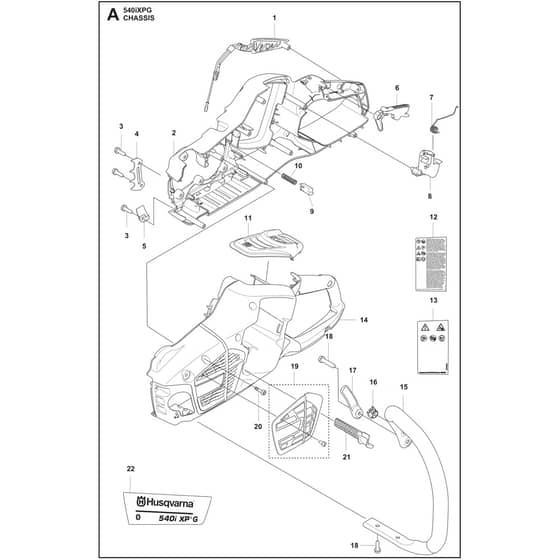 Husqvarna 540i XP G - 970568012 - Chassis