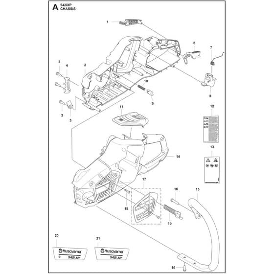 Husqvarna 542i XP - 970647015 - Chassis