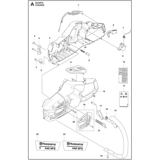 Husqvarna 542i XP G - 970647115 - Chassis