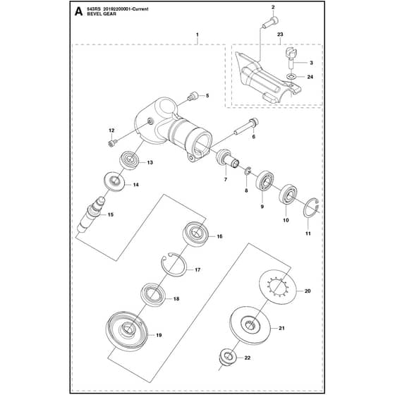 Husqvarna 543RS - 966779901 - Bevel Gear 01