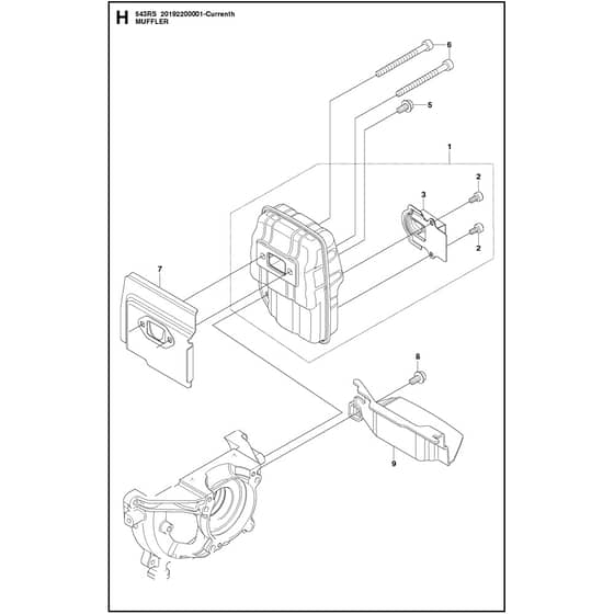 Husqvarna 543RS - 966779901 - Muffler 01