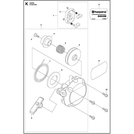 Husqvarna 543RS - 966779901 - Starter