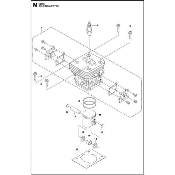 Husqvarna 543RS - 966779901 - Cylinder Piston