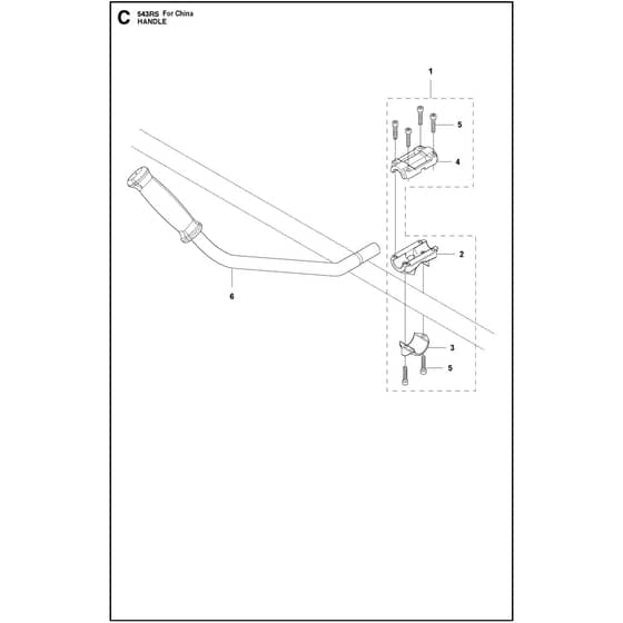 Husqvarna 543RS - 966779901 - Handle 02