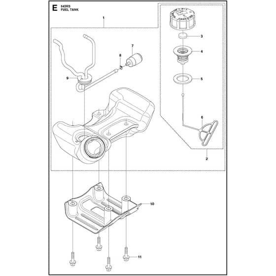 Husqvarna 543RS - 966779901 - Fuel Tank
