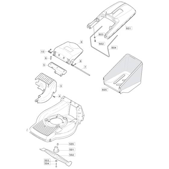 550 R - 2006-2007 - 292555023/MOR - Mountfield Rotary Mower Blade Diagram