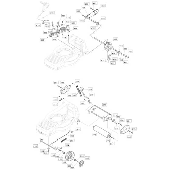 550 R - 2006-2007 - 292555023/MOR - Mountfield Rotary Mower Wheels Diagram