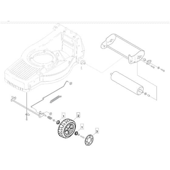 550 R - 2006 - 292555043/MO6 - Mountfield Rotary Mower Wheels Diagram