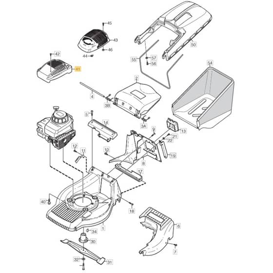 550 R ES - 2004 - 12-9798-79 - Mountfield Rotary Mower Grass Bag Diagram