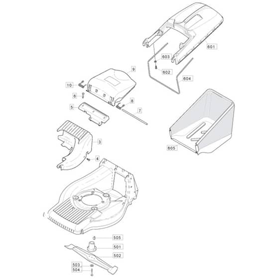 550 R ES - 2006-2007 - 292555523/MOR - Mountfield Rotary Mower Blade Diagram