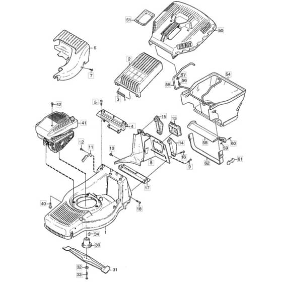 550 R TURBO ES - 2002 - 12-9798-79 - Mountfield Rotary Mower Chassis Diagram