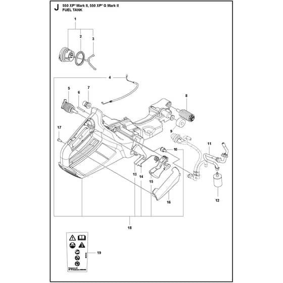 Husqvarna 550 XP G Mark II - 967690915 - Fuel Tank