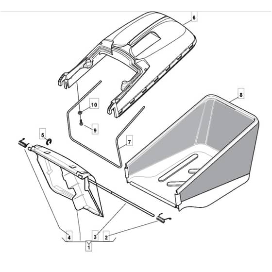 553 R_ES - 2008 - 292555543/UM8 - Mountfield Rotary Mower Grass Bag Diagram