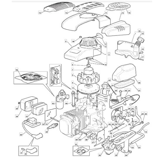 553 R_ES - 2008 - 292555543/UM8 - Mountfield Rotary Mower SV200 Engine Diagram