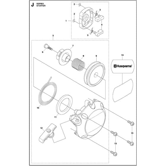 Husqvarna 553RBX - 966780202 - Starter