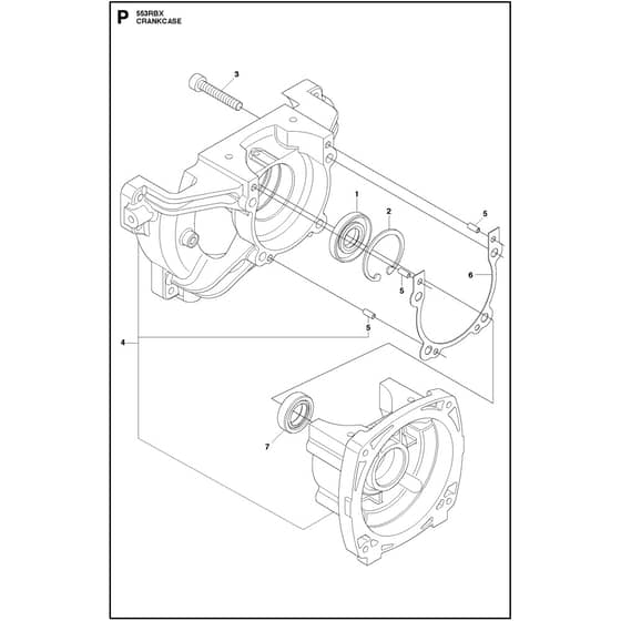 Husqvarna 553RBX - 966780202 - Crankcase