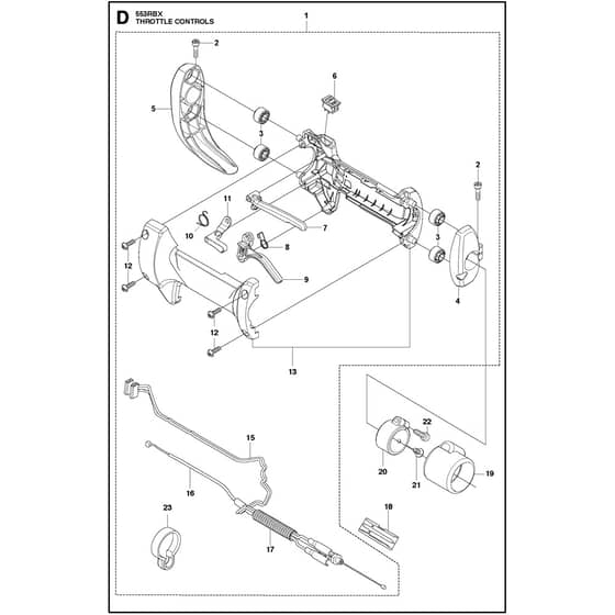 Husqvarna 553RBX - 966780202 - Throttle Controls