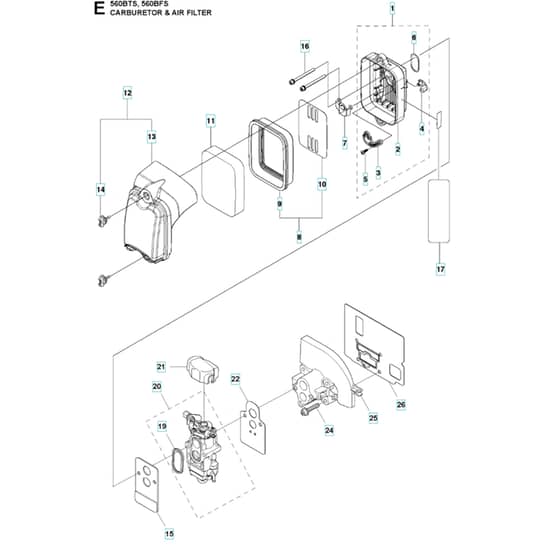 Husqvarna 560 BFS - 2011-10 - Carburetor / Air Filter