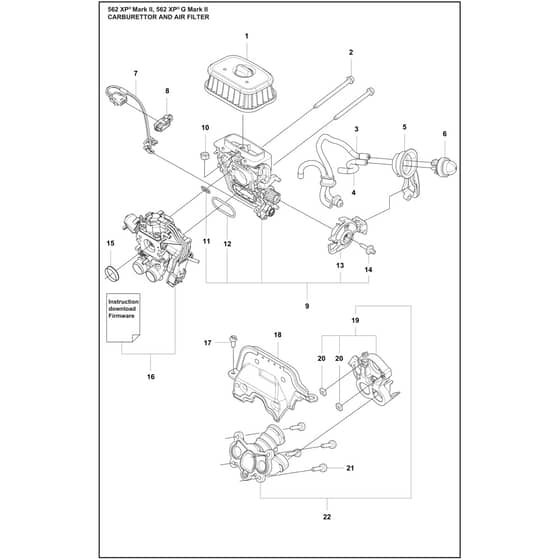 Husqvarna 562 XP G Mark II - 970663618 - Carburetor And Air Filter