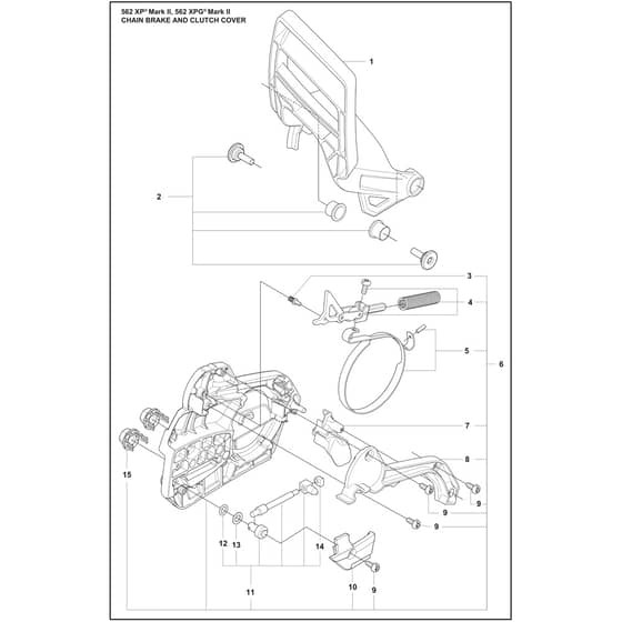 Husqvarna 562 XP G Mark II - 970663618 - Chain Brake And Clutch Cover