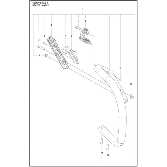 Husqvarna 562 XP G Mark II - 970663618 - Heated Handle 01