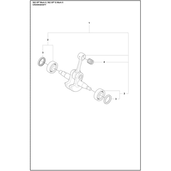Husqvarna 562 XP Mark II - 970663518 - Crankshaft