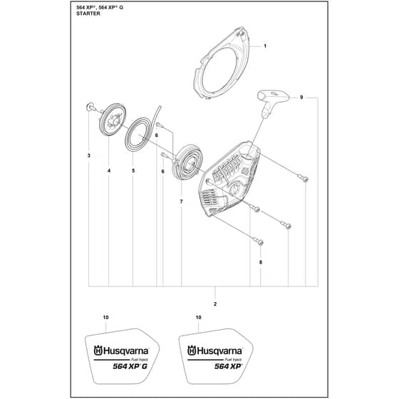 Husqvarna 564 XP - 970711418 - Starter
