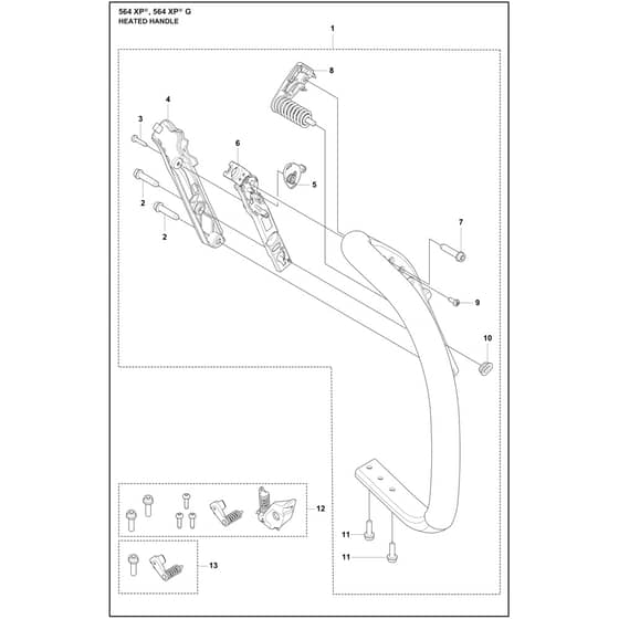 Husqvarna 564 XP G - 970711620 - Heated Handle