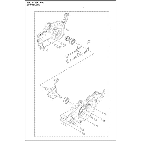 Husqvarna 564 XP G - 970711620 - Short Block