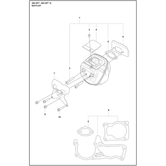 Husqvarna 564 XP G - 970711620 - Muffler