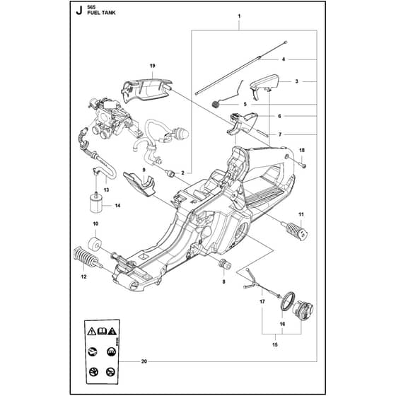 Husqvarna 565 - 966733920 - Fuel Tank