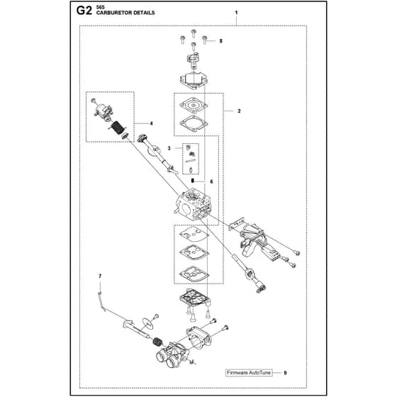 Husqvarna 565 - 966733920 - Carburetor Details