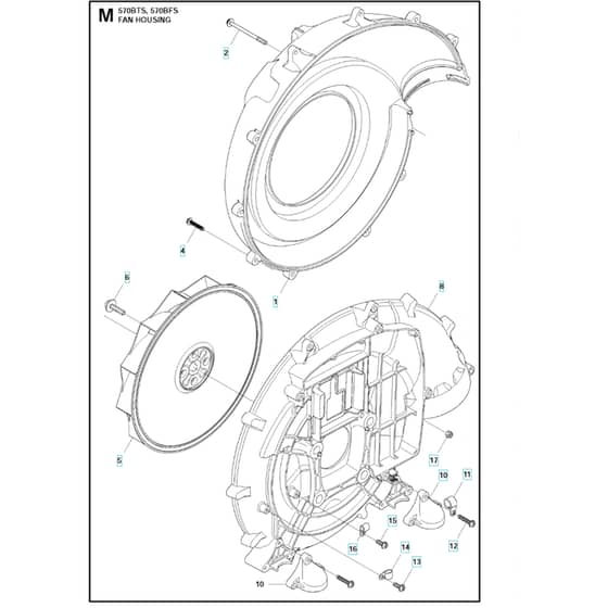 Husqvarna 570 BFS - 2011-Current - Fan