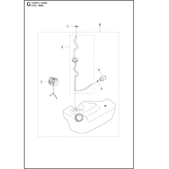 Husqvarna 570 BFS - 2011-Current - Fuel Tank