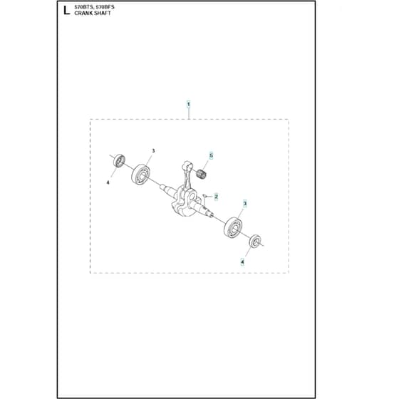 Husqvarna 570 BTS - 2011-2011 - Crankshaft