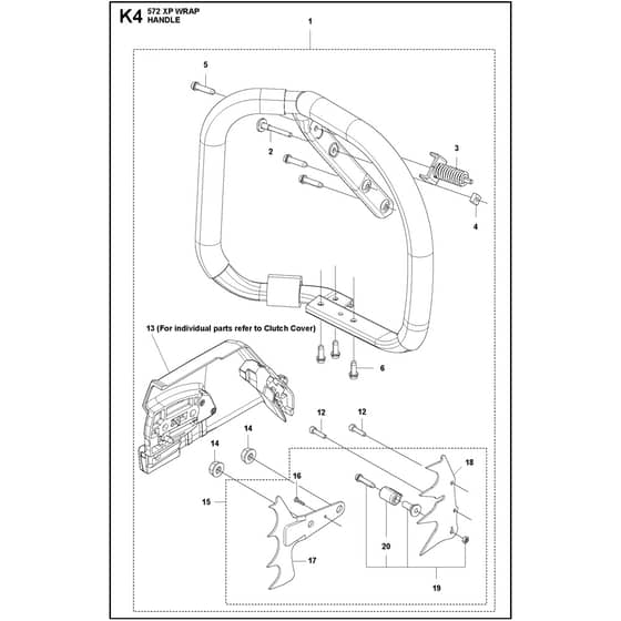 Husqvarna 572 XP G - 966733420 - Handle 01