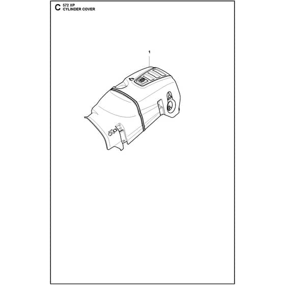 Husqvarna 572 XP G - 966733420 - Cylinder Cover